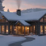 Litet och mysigt hotell beläget i ett snöigt Dorotea.