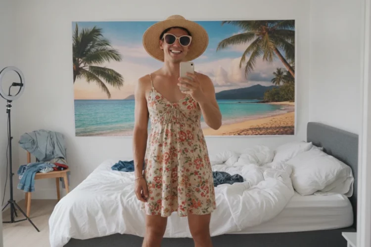 Fejkade sina semesterbilder